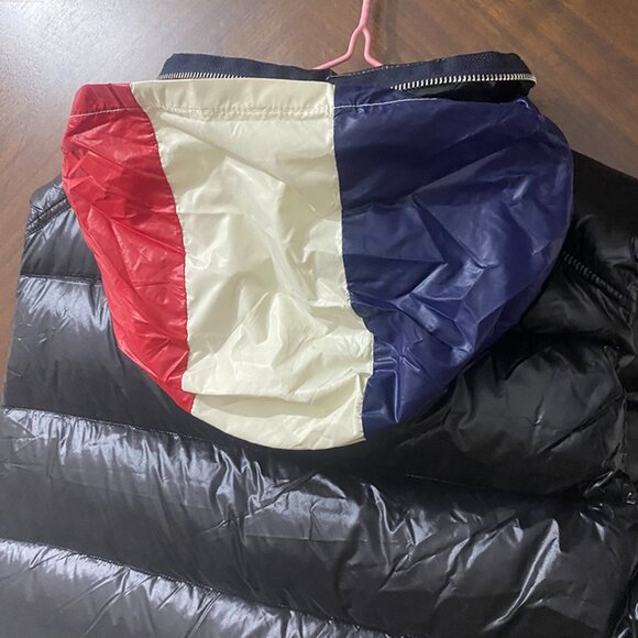 Unisex Tricolor Hood Moncler Black Puffer Vest - Picture 5 of 13